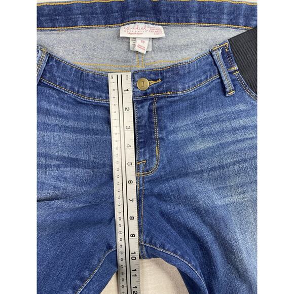 Isabel Maternity Jeans Womens 18 Skinny Crop Distressed Stretch Denim Ingrid - Picture 6 of 11
